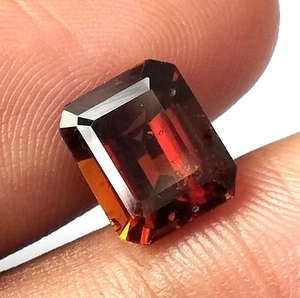 Turmalina natural de corte esmeralda color miel, maravillosa, de 3.00 quilates, sin tratar, facetada, piedra preciosa suelta de 7.8X9.8 mm para la elaboración de joyería. - Product Image 4