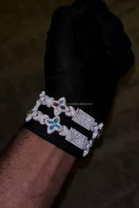 Reloj de Lujo Sostenible de Alta Calidad con Cristales Cuadrados de Diamante Personalizados, Esfera con Engaste Completo, Estilo Hip Hop, para Fiestas - Product Image 3