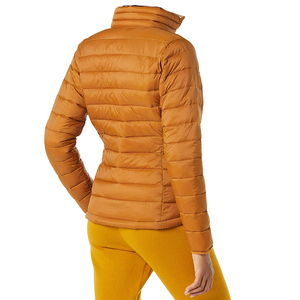 Blouson matelassé unisexe orange, col montant, fermeture éclair, coupe-vent, décontracté, pour l'automne, coupe régulière, extérieur en polyester - Product Image 5