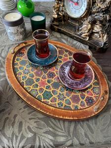 Bandeja de Madera Moderna con Estampado Abstracto, Bandeja Artística de Madera con Estampado para Proyectos de Diseño de Interiores, Bandeja para Servir al por Mayor - Product Image 5