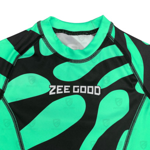 Short Sleeve Rashguard Sublimated BJJ Compression MMA Gym Wear Shirt Custom Sublimation Rash Guard <b>Surfing</b> rash guards - Product Image 3