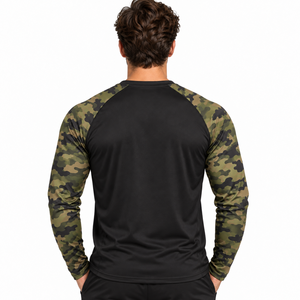 Full Sublimation <b>Long</b> Sleeve <b>T</b> <b>Shirts</b> For <b>Men</b> Polyester Blank Tee Custom Design Printing Sports Jersey <b>Shirt</b> Wholesale Supplier - Product Image 2