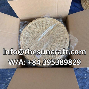 Green Living Rattan <b>Table</b> <b>Mat</b> Hand-Made <b>Round</b> Placemat for Eco-Friendly Kitchen Decor Sustainable Material - Product Image 4