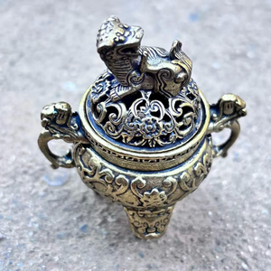 Stylish Indian Metal Bakhoor Burner Incense <b>Holder</b> for Arabic Oud Fragrance Religious Use - Product Image 5