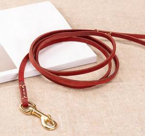 Laisse pour chien en cuir véritable, attache en laiton robuste, laisse en cuir résistante, laisse pour chien faite à la main - Product Image 4