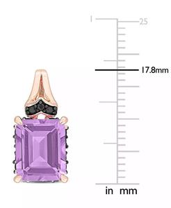 อัญมณีและไพลินสีดำ (3/8 CT. T.W.) ต่างหูหยดน้ำในเงินสเตอร์ลิงชุบโรสโกลด์18K (ยังอยู่ในบุษราคัมสีฟ้า) | Macy's - Product Image 3