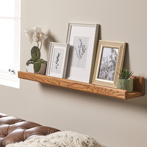 <b>Pine</b> Wood Picture Ledge <b>Shelf</b> - Handcrafted Wall Mount Display | Wholesale - Product Image 1