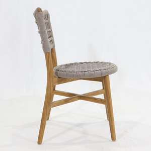 เก้าอี้รับประทานอาหารทรงทันสมัย ผลิตจากหวายและอะลูมิเนียม กันน้ำ ดีไซน์ตามหลักสรีรศาสตร์ เหมาะสำหรับอพาร์ทเมนต์ รีสอร์ท วิลล่า คาเฟ่กลางแจ้ง - Product Image 5