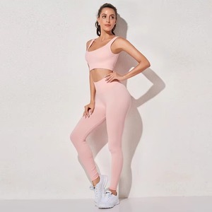OEM Women Gym Fitness Striped Breathable 2 Piece Sets High Waist Butt Lifting Bottoms Sports Active Yoga - Product Image 2