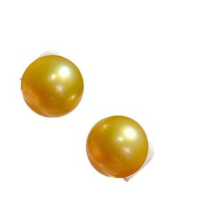 ต่างหูสไตล์บุชิราติ ชุบทอง 18K สีควีน ประดับด้วยลูกปัดทองธรรมชาติขนาด 12-11 มม. งานฝีมือแบบฝรอสต์ นำเข้าจากอิตาลี - Product Image 5