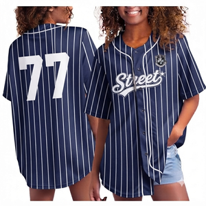 Maillot de baseball respirant à manches courtes personnalisé avec nom et numéro d'équipe pour femmes et adultes OEM ODM - Product Image 6