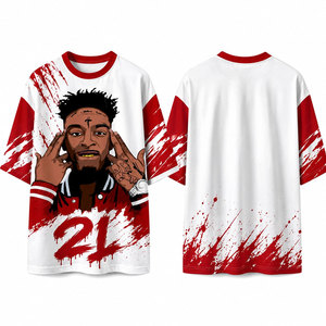 T-shirts personnalisés en coton 300 g/m² avec impression DTG, effet délavé soleil, vintage, déchiré, délavé à l'acide, coupe ample pour hommes - Product Image 1