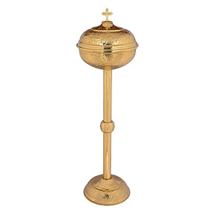 Support pour bol à pain saint en laiton avec insert en acier inoxydable |   Bol d'offrande pour église – DOUBLE VEE EXPORTS - Product Image 1