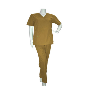 Anti-Wrinkle V-Neck Medical Scrubs <b>Set</b> for Women Short Sleeve Top Jogger Pants <b>Doctor</b> Nurse Hospital Uniform - Product Image 3