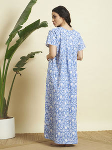 ชุดนอนผู้หญิงผ้าฝ้าย 100% ลายดอกไม้สไตล์วิคตอเรียน ดีไซน์หรูหรา สวมใส่สบาย ระบายอากาศได้ดี เนื้อผ้านุ่มลื่น แขนยาว เหมาะสำหรับฤดูร้อน ฤดูใบไม้ร่วง และฤดูใบไม้ผลิ - Product Image 5