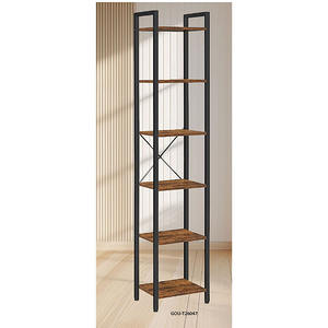 Étagères de rangement modernes en métal à 6 niveaux, design fin - Product Image 2