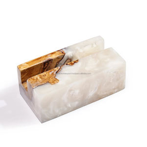 Tarjetero de madera y resina de diseño de lujo logotipo personalizado aceptado tarjetero de madera y resina artesanal de nuevo diseño de FWE - Product Image 5