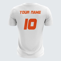 Camiseta de Fútbol Corta Sublimada con Impresión Personalizada, Uniforme de Fútbol Profesional, Transpirable, de Secado Rápido, Poliéster que Absorbe la Humedad