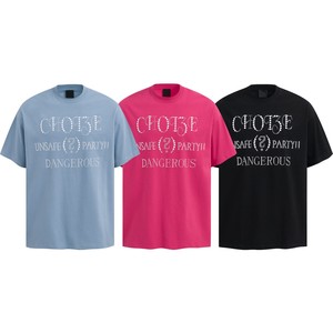 เสื้อยืดโอเวอร์ไซส์ลายพิมพ์สไตล์เรโทรสตรีทแวร์สำหรับผู้ชาย คอลเลคชั่นซัมเมอร์ ผ้าฝ้าย 100% พิมพ์ลายดิจิทัล ประดับด้วยเพชรและมุก แขนสั้น - Product Image 4