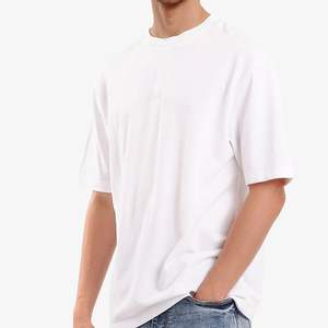 Custom High Quality Screen Printed Oversized 100% Cotton Drop Shoulder <b>Blanks</b> Heavy printed <b>White</b> <b>t</b> <b>Shirt</b> OEM ODM manufacturer - Product Image 1