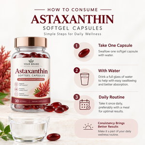 Astaxanthine pure à 100 % en gélules molles 12 mg, complément naturel d'astaxanthine pour la santé de la peau, la santé des yeux et la protection antioxydante - Product Image 4
