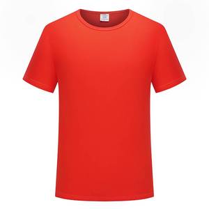 T-shirt à manches courtes pour homme, bleu, séchage rapide, coupe classique, col rond, couleur unie, tricoté en polyester, décontracté - Product Image 3