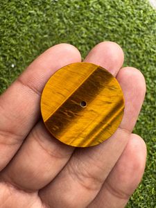 Cadran plat en œil de tigre naturel vert-noir 31 MM, qualité excellente, pierre précieuse en vrac, idéal pour la fabrication de bijoux, cadran de montre sans perçage - Product Image 2