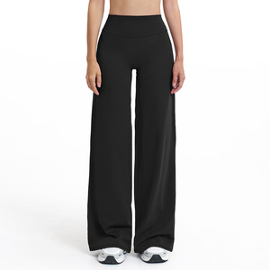Pantalones de Yoga de Cintura Alta para Mujer, de Secado Rápido, Anchos, para Deportes de Verano y Entrenamiento - Product Image 3