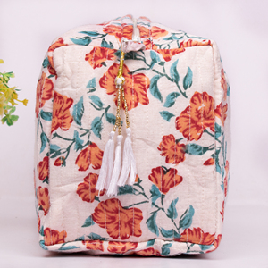 Wholesale Large Capacity Cotton Quilted Block Printed <b>Wash</b> <b>Bag</b> Ideal Gift Handmade Toiletry <b>Bag</b> Cosmetic <b>Bag</b> Block Print Travel - Product Image 4