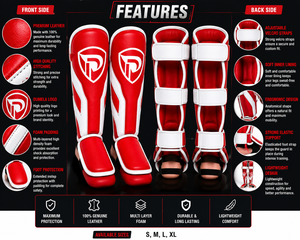 New Wholesale DUMELA INTERNATIONAL Martial Arts Kick Boxing Taekwondo <b>Shin</b> <b>Guards</b> Leather Durable Customizable <b>MMA</b> Equipment - Product Image 6