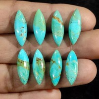 Pierres précieuses naturelles de qualité supérieure AAA+ en turquoise bleue de Muhave, taille marquise, personnalisées, pour la fabrication de bijoux