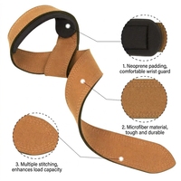 Sangles de musculation en cuir Trailpop avec logo personnalisé, protection épaissie pour les poignets, pour le fitness
