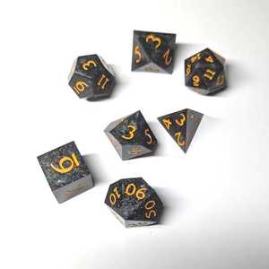 Handcrafted Resin Polyhedral <b>Dice</b> <b>Set</b> 7-Piece Eco-Friendly Durable <b>Dice</b> for RPG Tabletop Gaming Dragons Dungeons Theme-Tradebyd - Product Image 1
