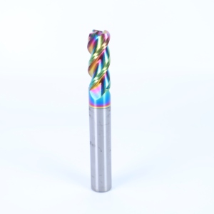 3 Flötenkarbid-Eckradius-Schaft fräser Regenbogen beschichtung CNC-Aluminium-Schneidwerk zeug - Product Image 2