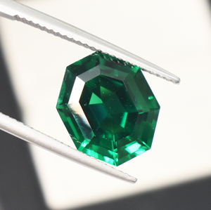 Esmeralda de Fantasía de 13x11 mm, Gema Única Creada en Laboratorio, Nanosital Verde Intenso, Esmeralda Suelta para Joyería, 6.55 Quilates - Product Image 5