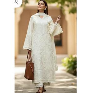 Nouvelles arrivées de robes pour femmes pakistanaises et indiennes, élégantes, formelles, décontractées, pour les fêtes, Salwar Kameez, ensembles Kurti en organza, naturels, pour l'Aïd - Product Image 6