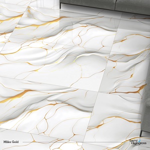 Azulejos de porcelana esmaltada para interiores de diseño moderno 60X120 pulido brillante con característica antideslizante para decoración de pared de hoteles y apartamentos - Product Image 5