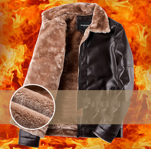 Men's PU Leather <b>Jacket</b> Slim Fit Turn-down Collar Single Button Solid Color Waterproof <b>Smart</b> <b>Casual</b> Autumn Wear Boho/Western - Product Image 5