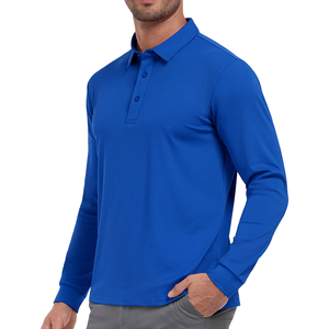 <b>Mens</b> <b>Long</b> <b>Sleeve</b> <b>Polo</b> <b>Shirt</b> Soft Fabric Classic Fit Breathable Material Comfortable Daily Wear Top <b>Long</b> <b>Sleeve</b> <b>Polo</b> <b>Shirts</b> - Product Image 6