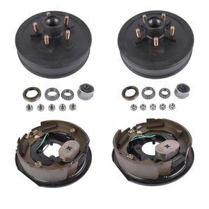Tamburo freno 5 su 4.5 con mozzo + freni elettrici 10''x2 1/4'' per assale da 3500 libbre CW per tamburi freno rimorchio - Product Image 2