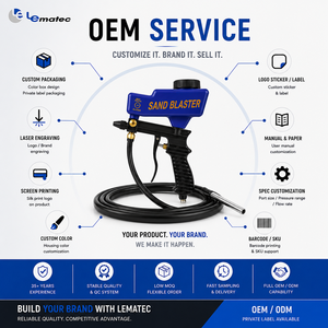 Professional LEMATEC Portable Manual New Dual Feed Air <b>Sandblaster</b> 1 Year Warranty Automotive Metal Surface Cleaning Easy - Product Image 3