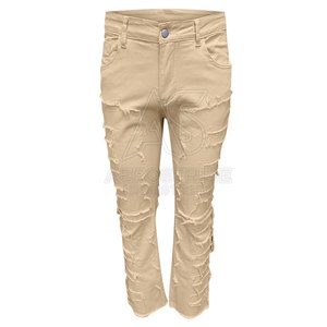 Pantalones de Lona Ligera de Primera Calidad, 100% Algodón, Tela Suave y Elástica, Ajuste Cómodo para Moda Casual Urbana - Product Image 3