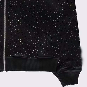 เสื้อฮู้ดดี้ประดับเพชรระดับมืออาชีพ ผ้าฝ้ายหนานุ่ม สตรีทแวร์ ผู้ผลิต OEM รับผลิตแบรนด์ส่วนตัว โรงงานผลิตจำนวนมาก - Product Image 5