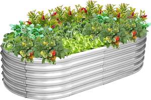 ODM Wholesaler Metal Oval Raised Garden Bed Grow Kit Garden Fence Gazebo for Vegetables and Flowers Pots OEM garden <b>supplies</b> - Product Image 3