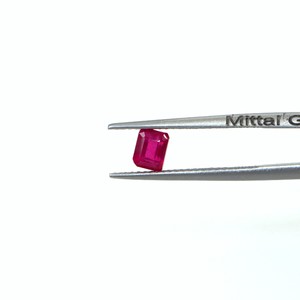 Rubis naturels de Bangkok, octogones calibrés 4x5mm, pierres précieuses de rubis naturelles facettées pour la fabrication de bijoux, prêtes à l'emploi - Product Image 2