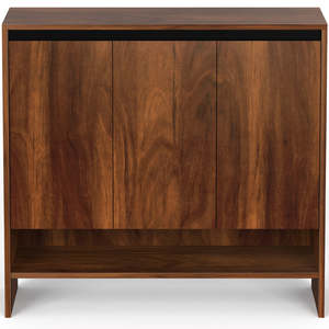 Meuble à chaussures autoportant Mavis en bois d'ingénierie, design moderne, 3 portes, pour pantoufles et chaussures - Product Image 5