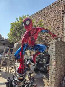Figura de Fibra de Vidrio de Spider-Man, Estatua de Acción Esculpida, Diseño Moderno de Dibujos Animados, Artículo Coleccionable Artístico, Paquete Individual - Product Image 3