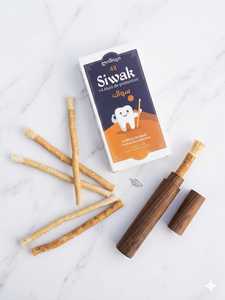 Bâtonnets de Miswak Herbal Premium pour Nettoyage Dentaire Naturel, Pack de 4 avec Support en Bois, Soin Haleine Fraîche, En Vente en Ligne - Product Image 5