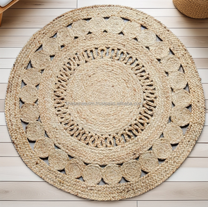 Soft and Durable Jute Round <b>Mat</b> Eco-Friendly Style Jute <b>Mats</b> For Living Room or Entryway on Cheap Price - Product Image 1
