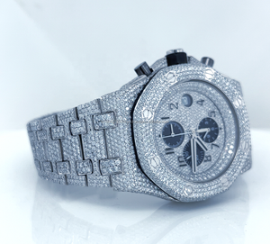 Reloj de diamantes VVS Clarity Moissanite antiguo totalmente helado de calidad superior para hombre con entrega gratuita directa del fabricante - Product Image 3